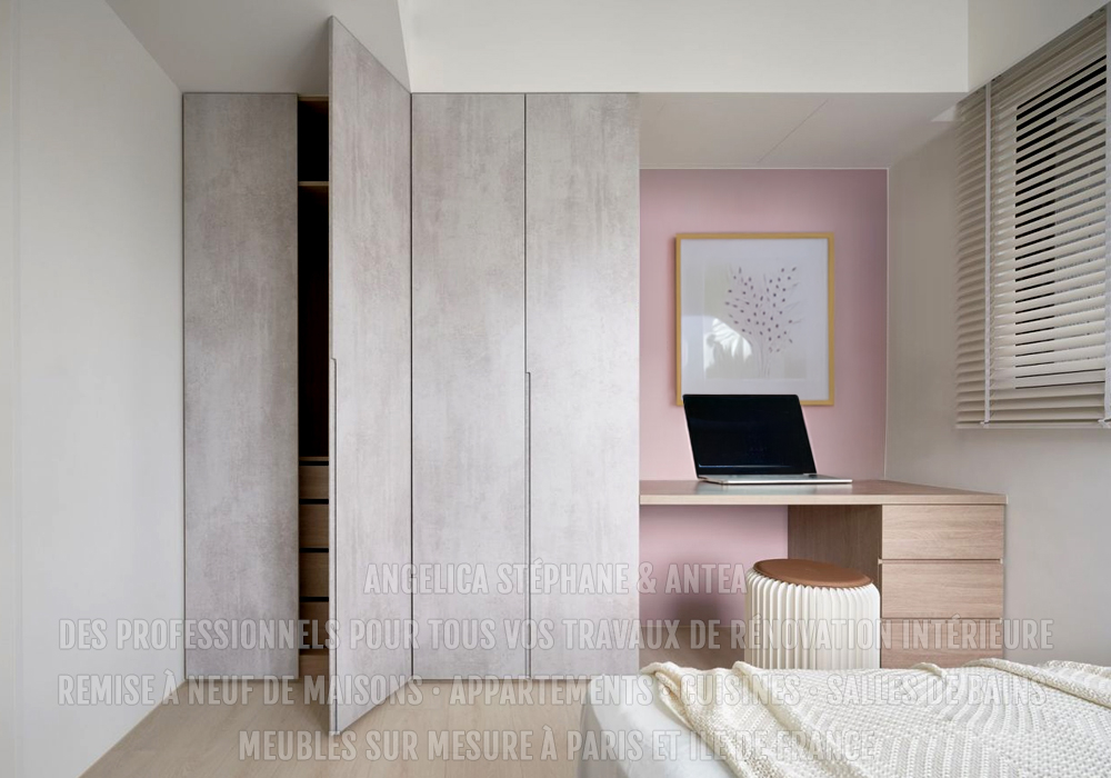 "Projet de placards et bureau pour une chambre d'enfant créée par Stéphane Angelica"