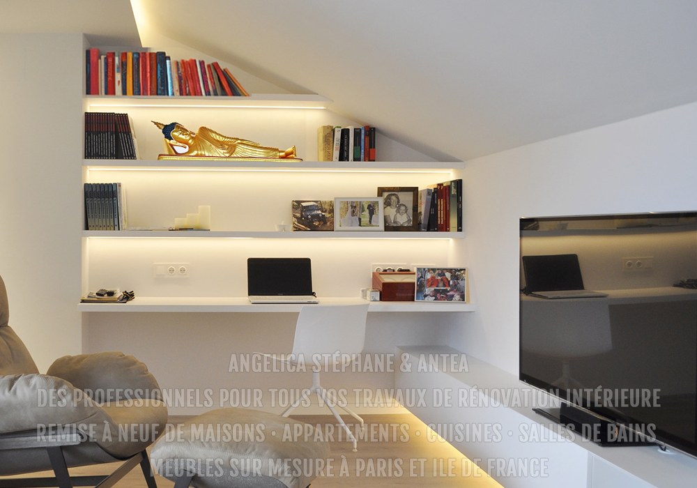 "Réalisation de plusieurs étagères avec éclairage LED, pour un espace bureau dans le département 78"