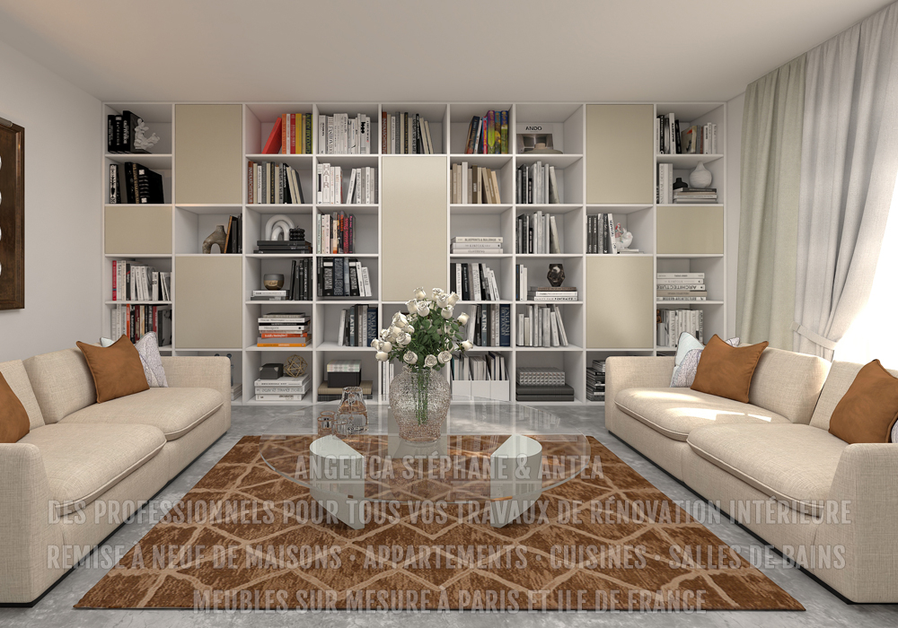 "Pour mettre en valeur vos livres et objets de décoration, nous réalisons votre bibliothèque en sur mesure"