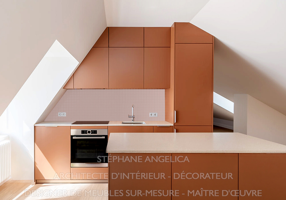 Cuisine entièrement rénovée et équipée, quartier Trocadéro dans le 16e arrondissement de Paris